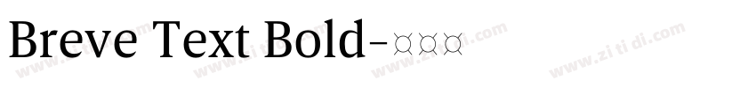 Breve Text Bold字体转换